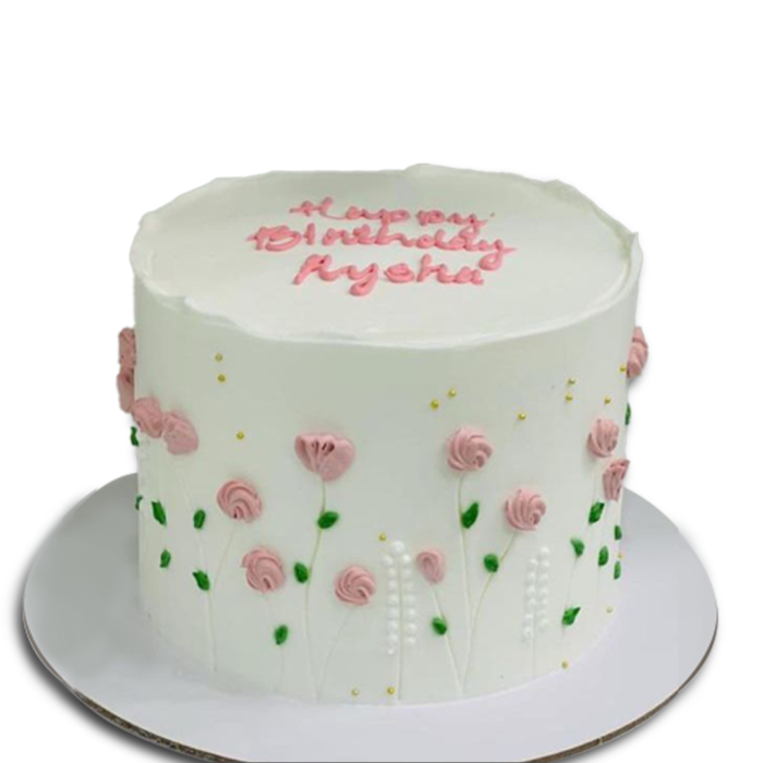 Floral Cake, Fresh Cream Cake