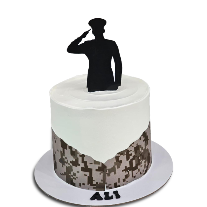 National service cake Fresh cream cake with edible print
